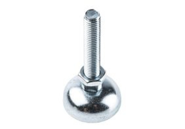 3842352061 Bosch Rexroth Galvanised Steel MGE Adjustable Foot, Strut Profile, 10mm, M12 Thread