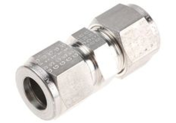 8SC8-316 S/steel tube to tube union,1/2in OD