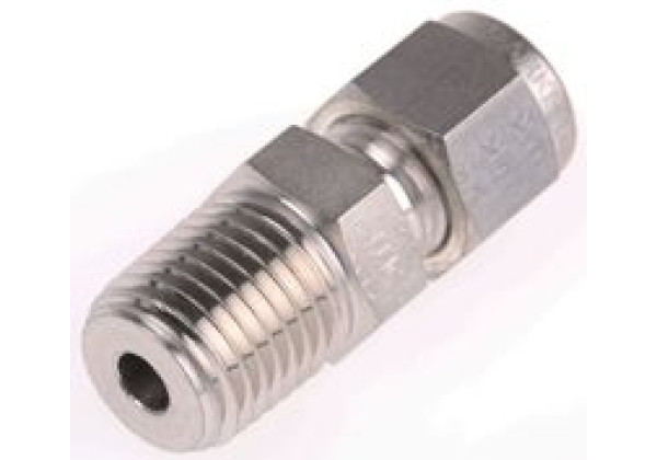 4MSC4N-316 Straight connector,1/4in OD 1/4in NPT