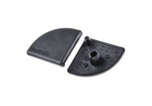 3842548785 Bosch Rexroth Black PP End Cap 40 x 40 mm strut profile , Groove 10mm
