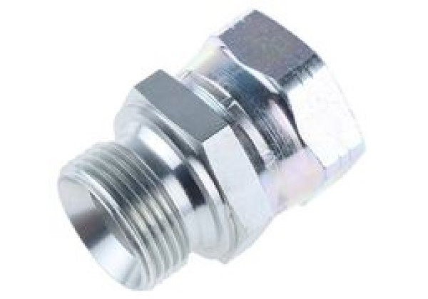 Parker Hydraulic Straight Threaded Adapter 16-16F6MK4S, Connector A G 1 Female, Connector B G 1 Male