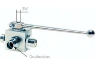 KH3/10LLHD Hochdruck-3-Wege Kugelhahn, L-Bohrung, 10 L, PN 315