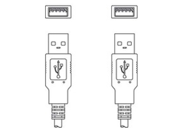 50107726 - KB USB A - USB A - connection cable