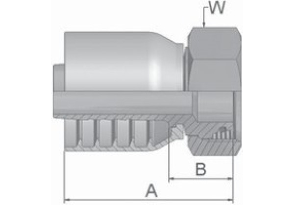 Parker 1CA43-8-4 Female Metric Swivel DKO 8L M14x1,5