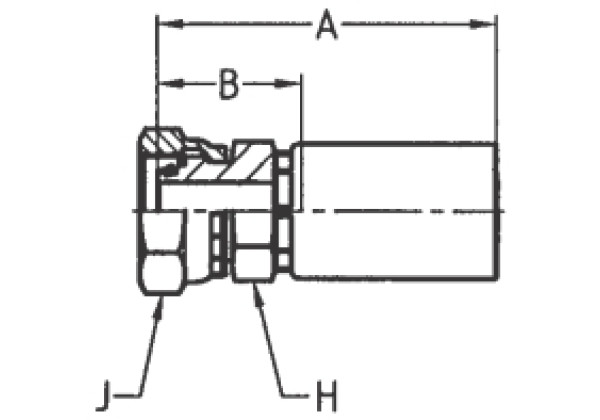 Parker 1CA58-8-4 Female Metric Swivel DKO 8L M14x1,5