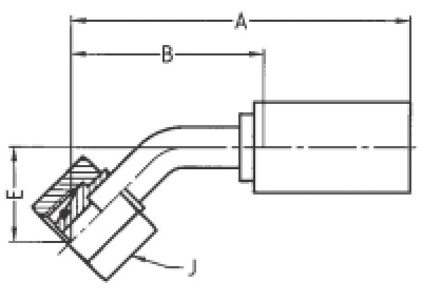 Parker 1CEPC-8-04 Female Metric Swivel DKO 8L 45° M14x1,5