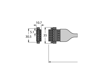Bus Cable for CAN (DeviceNet, CANopen) CBC5 5723-0.5M