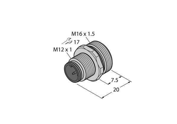 Male Receptacle with Solder Contacts, Front-mounted EC-FSE8-L/16