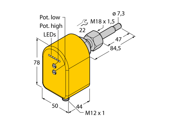 Freely Rotatable FCST Flow Sensor FCST-A4P-LIX-H1141 Freely Rotatable FCST Flow Sensor FCST-A4P-LIX-H1141