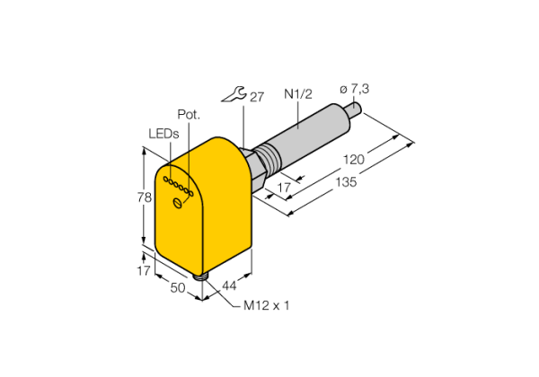 Flow Monitoring FCS-N1/2A4P-AP8X-H1141/L120 Flow Monitoring FCS-N1/2A4P-AP8X-H1141/L120