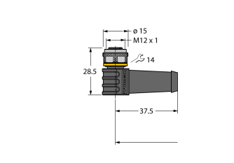 Actuator and Sensor Cable, PUR WKS4.4T-0.8-WSS4.4T/TXY
