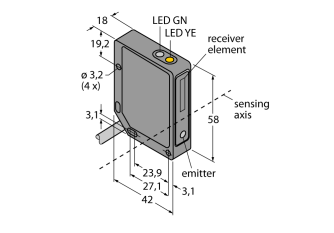 Photoelectric Sensor QMT42VN6FF1500