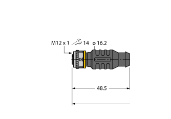 Actuator and Sensor Cable, PUR RKC4.4T-P7X2-8-RSC4.4T/TXO