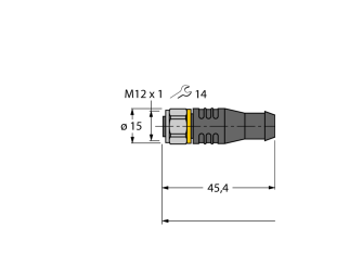 Actuator and Sensor Cable, PVC RKCV4T-P7X2-5/TEL