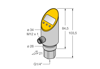 Pressure sensor PS016V-301-LI2UPN8X-H1141