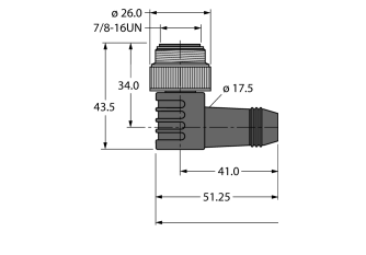Bus Cable for CAN (DeviceNet, CANopen) WSM WKM 5723-0.3M