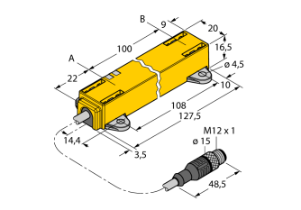 Inductive Linear Position Sensor LI100P1-Q17LM1-LIU5X2-0.3-RS5 Inductive Linear Position Sensor LI100P1-Q17LM1-LIU5X2-0.3-RS5