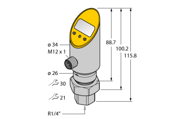 Pressure Transmitter (Rotatable) PS001R-511-LI2UPN8X-H1141 Pressure Transmitter (Rotatable) PS001R-511-LI2UPN8X-H1141