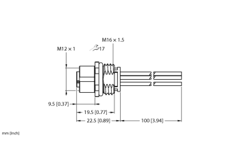 M12 Power Receptacle FK54PK-1/M16