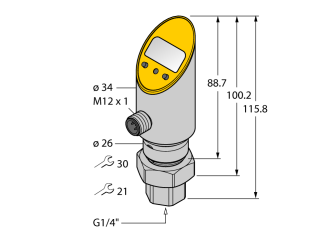 Pressure Transmitter (Rotatable) PS016V-501-LI2UPN8X-H1141/3GD Pressure Transmitter (Rotatable) PS016V-501-LI2UPN8X-H1141/3GD