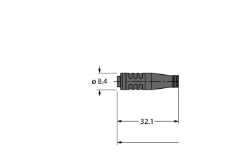 Actuator and Sensor Cable, PUR PKG3S-1.5-RSC4T/TXL
