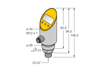 Pressure sensor PS001R-304-LI2UPN8X-H1141 Pressure sensor PS001R-304-LI2UPN8X-H1141