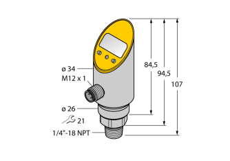 Pressure sensor PS001V-303-LI2UPN8X-H1141 Pressure sensor PS001V-303-LI2UPN8X-H1141