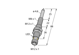 Magnetic Field Sensor NIMFE-M12/4.6L88-UP6X-H1141 Magnetic Field Sensor NIMFE-M12/4.6L88-UP6X-H1141