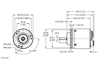 Absolute Rotary Encoder - Singleturn RES-107S6C-9E19B-B3M12