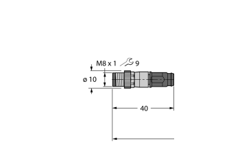 Industrial Ethernet Cable PSGS4M-PSGS4M-4414-1M Industrial Ethernet Cable PSGS4M-PSGS4M-4414-1M