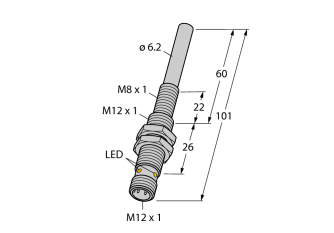 Magnetic Field Sensor NIMFE-M12/6.2L101-UP6X-H1141 Magnetic Field Sensor NIMFE-M12/6.2L101-UP6X-H1141