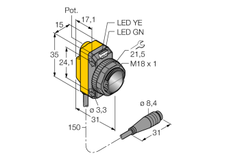 Photoelectric Sensor QS18VP6LDQ