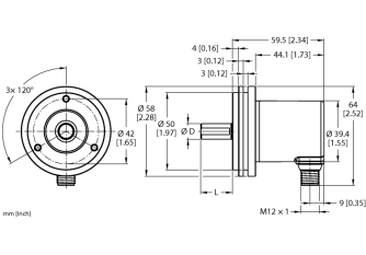 Absolute Rotary Encoder - Multiturn REM-116T6S-7AAL-H1151 Absolute Rotary Encoder - Multiturn REM-116T6S-7AAL-H1151