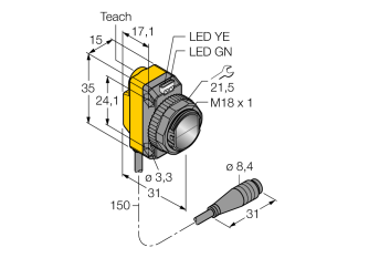 Photoelectric Sensor QS18EK6LPQ Photoelectric Sensor QS18EK6LPQ