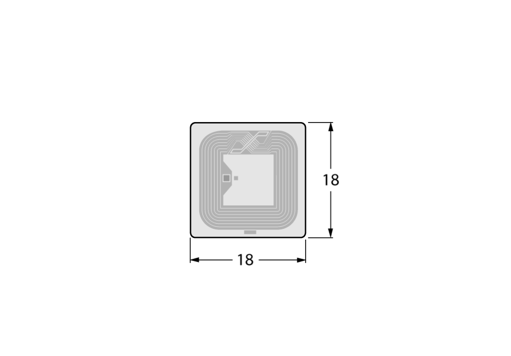 HF Tag TW-L18-18-F-B128-100PCS HF Tag TW-L18-18-F-B128-100PCS
