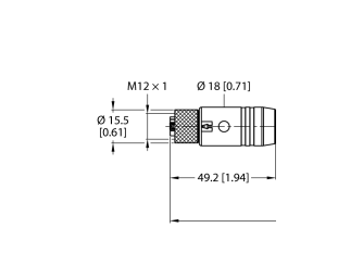Supply Cable - M12 Power RKP54PLB-10-RSP54PLB/TXG