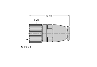 Field-Wireable Connector FW-M23ST12Q-G-LT-ME-XX-10
