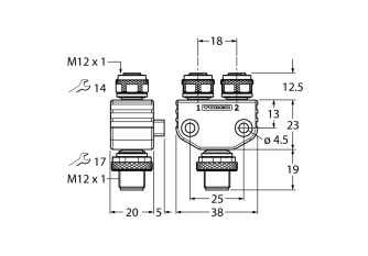2-Way Splitter VB2-FSM5-2FKM4.4/S2087